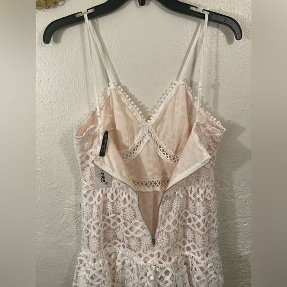 Net White Lace Cutout Dress - Picture 9 of 15